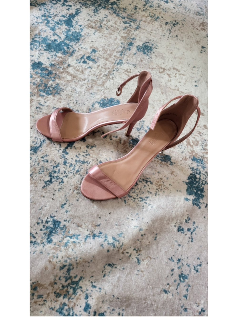 Charlotte Russe Pink Satin Ankle Strap Heels Size 8